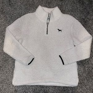 Pink Brand Quarter Zip Sherpa